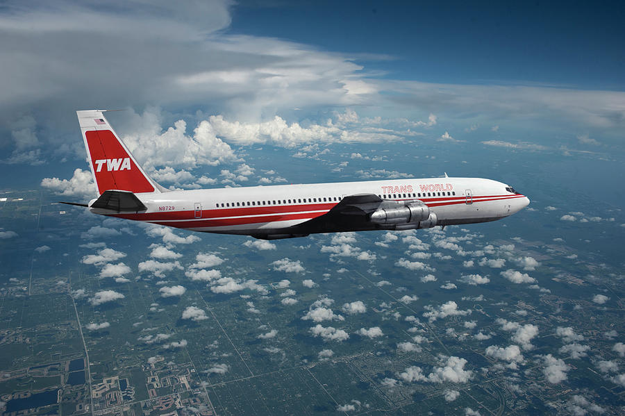 Trans World Airlines Boeing 707 #2 Mixed Media by Erik Simonsen