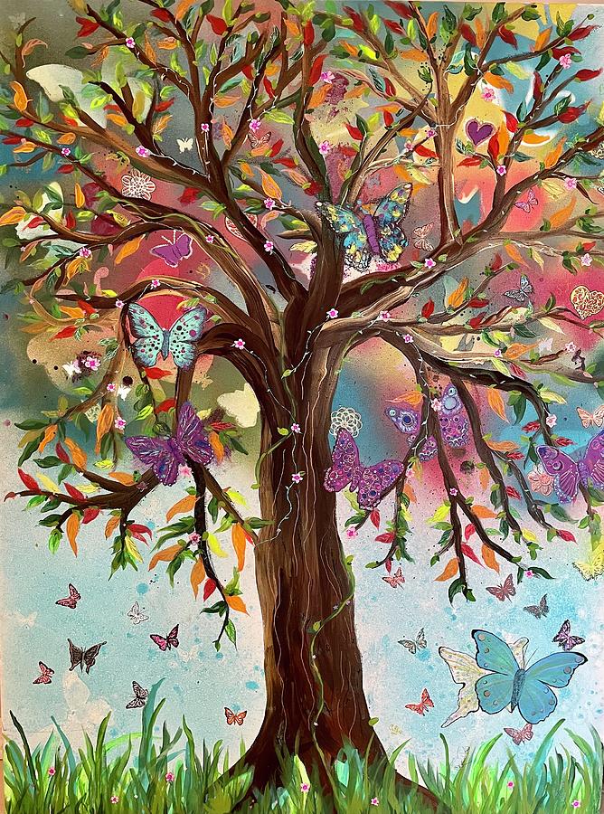 Tree Painting - Transformed #1 by Christine Paris