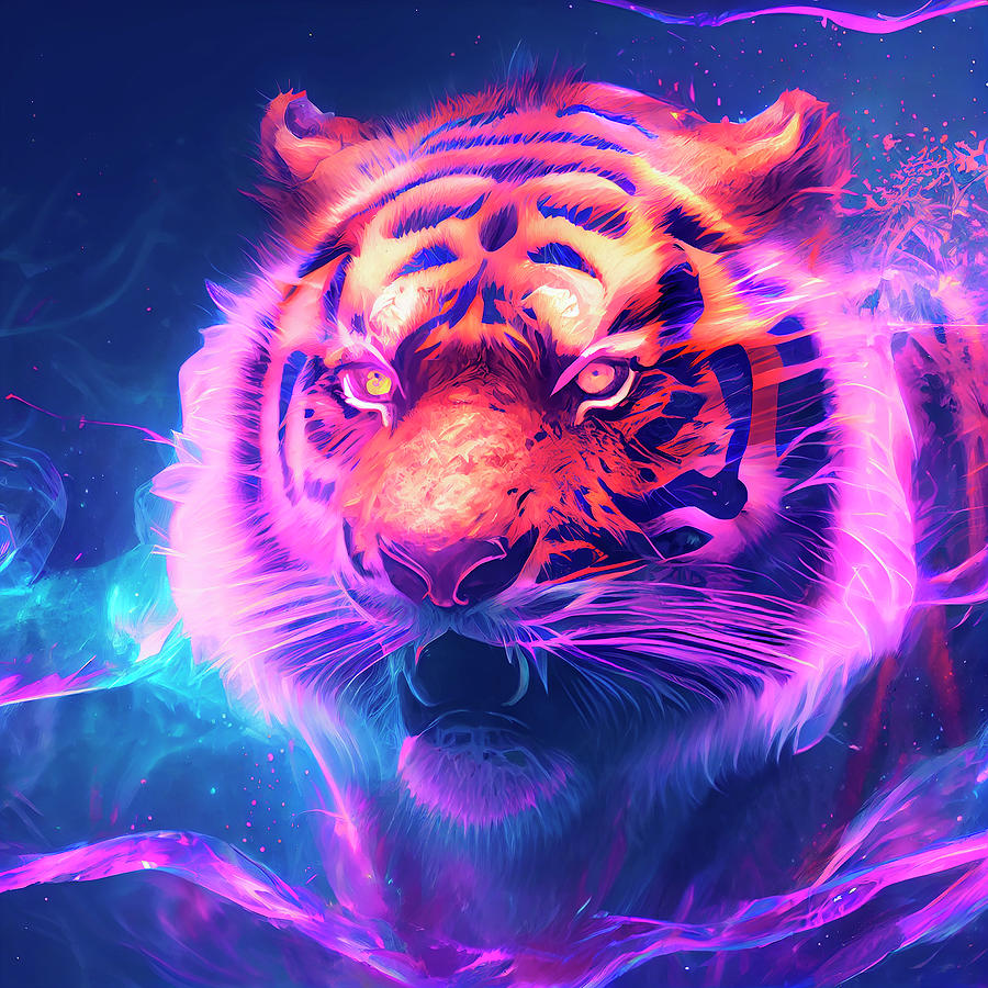 Transparent Magical Tiger Art Digital Art by Tim Hill - Fine Art America