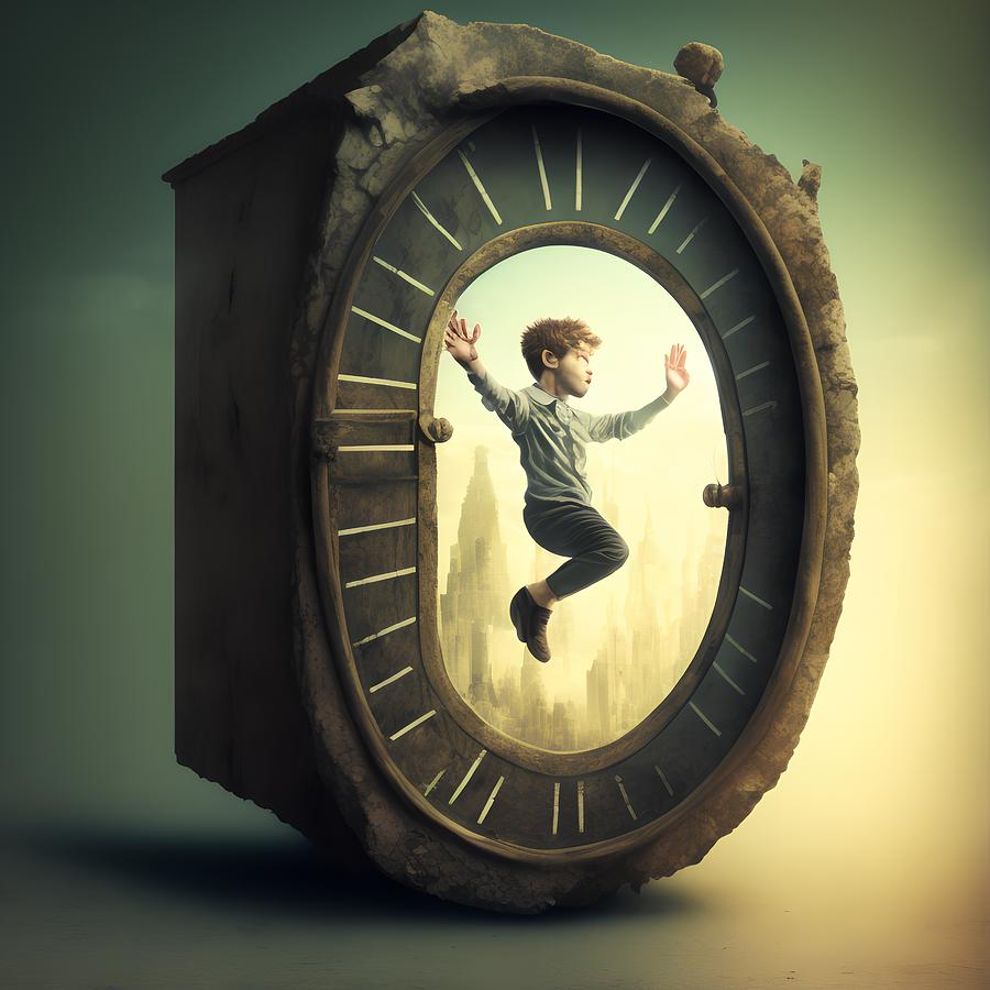 Trapped In Time, Generative AI Illustration Digital Art By Miroslav ...