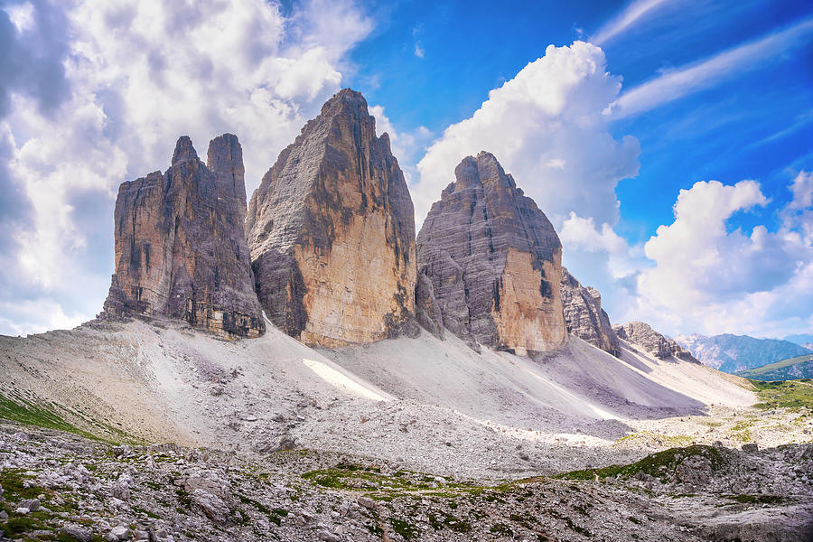 Tre Cime di Lavaredo panoramic view. Dolomiti Italian Alps, Vene #1 Photograph by Stefano Orazzini