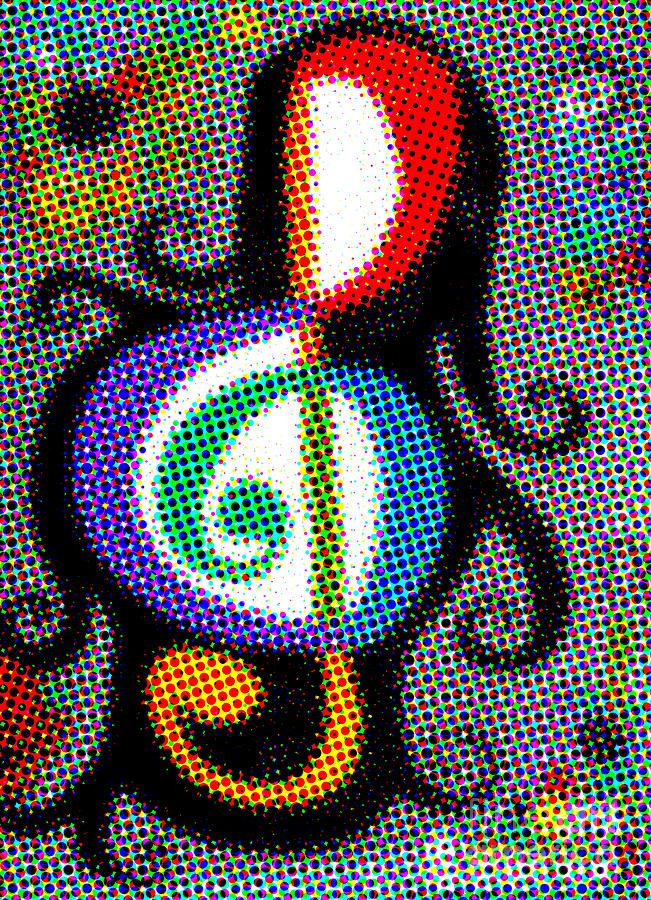 Treble Clef with Cool Hair  #1 Digital Art by Genevieve Esson