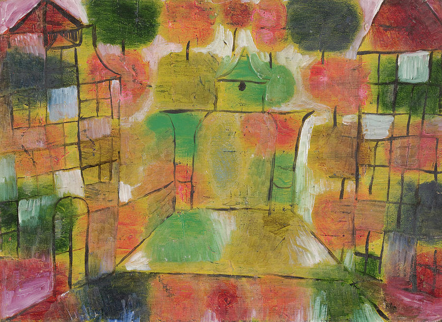 Paul Klee Painting - Tree and Architecture - Rhythms #1 by Paul Klee