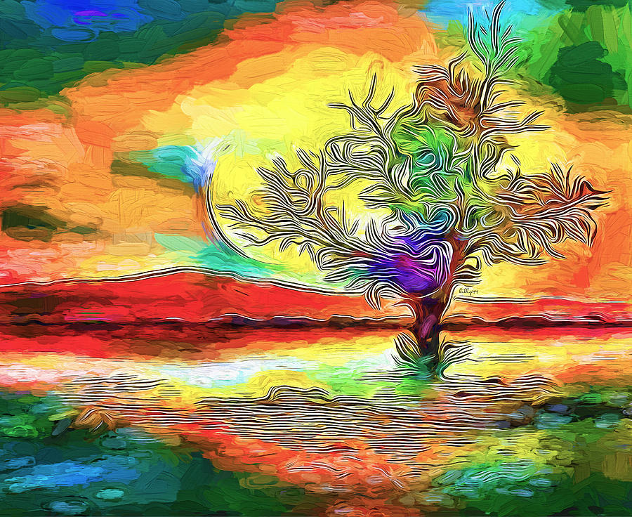 Tree impressum 5 #1 Painting by Nenad Vasic