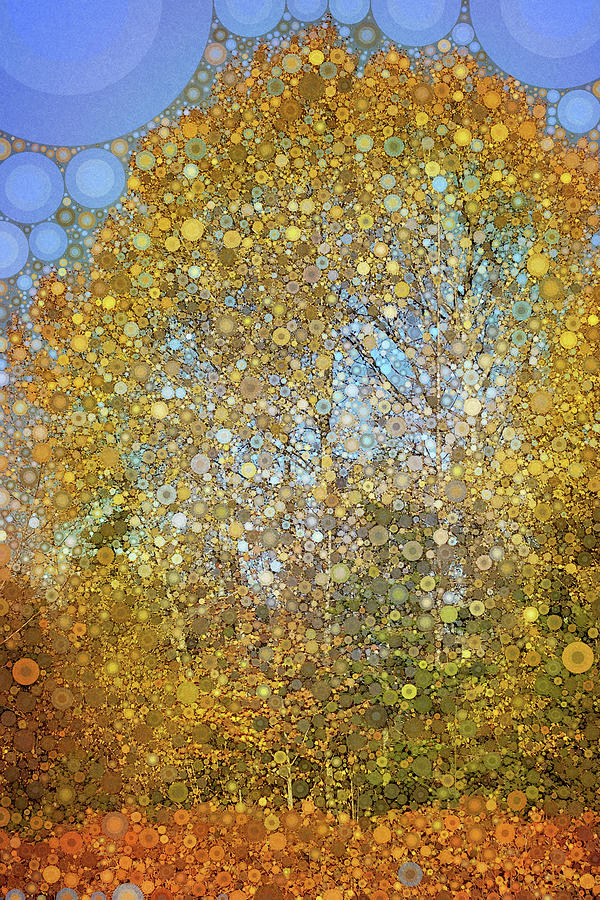 Tree of Gold #1 Mixed Media by Peggy Collins