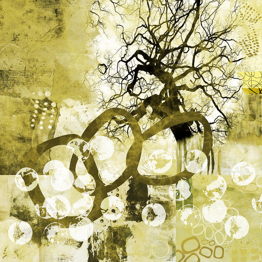 Tree Rings #2 Mixed Media by Nancy Merkle
