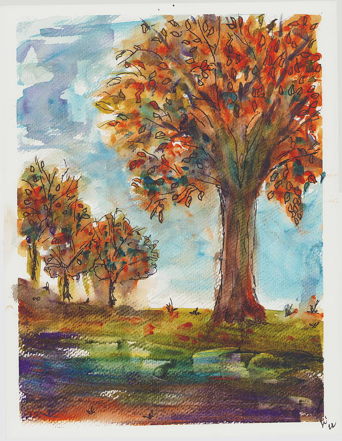 Trees #1 Painting by Loretta