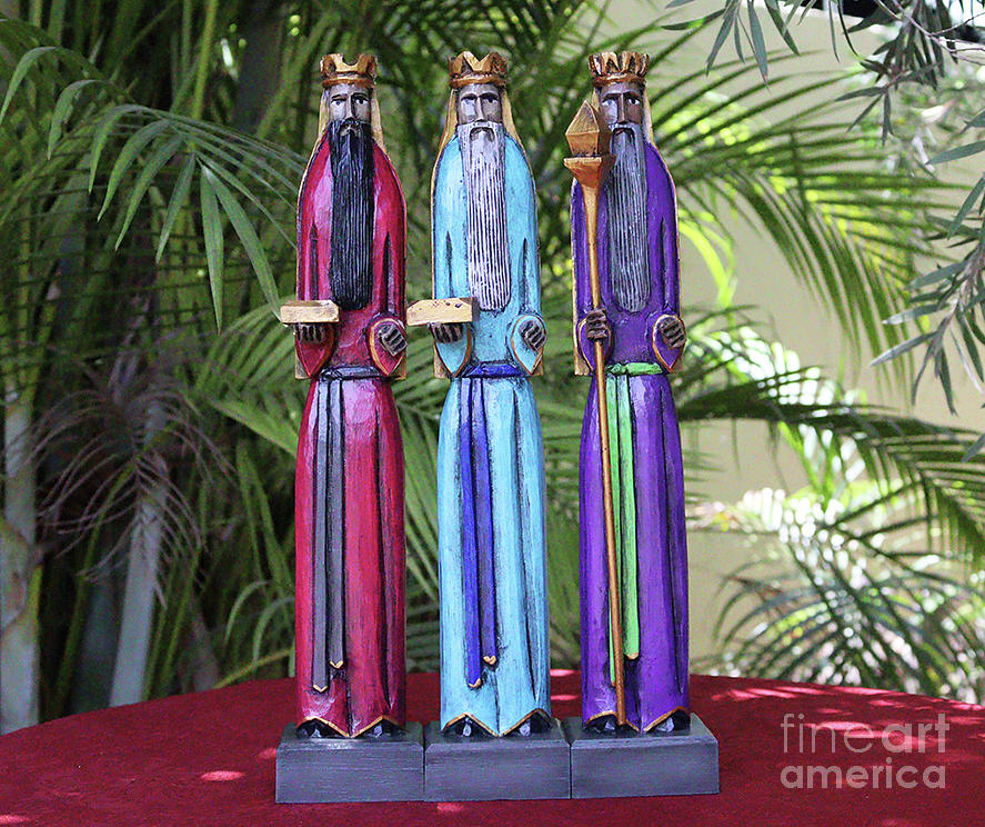 Tres Reyes Magos Sculpture - Tres Reyes Magos #1 by Adrian Rodriguez