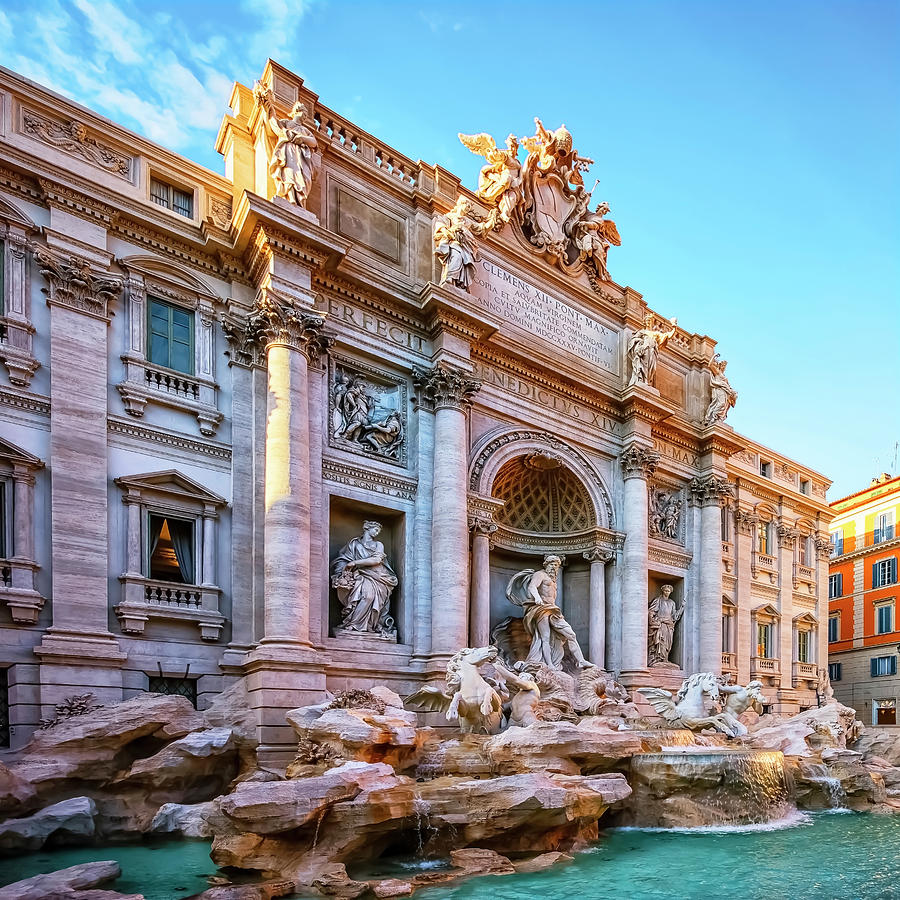 Architecture Photograph - Trevi Fountain #1 by Manjik Pictures