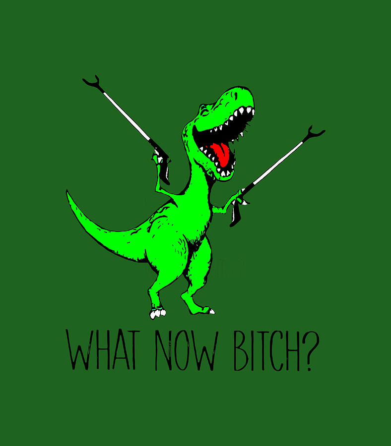 TRex Dinosaur What Now Bitch Funny Tyrannosaurus Rex Digital Art by ...