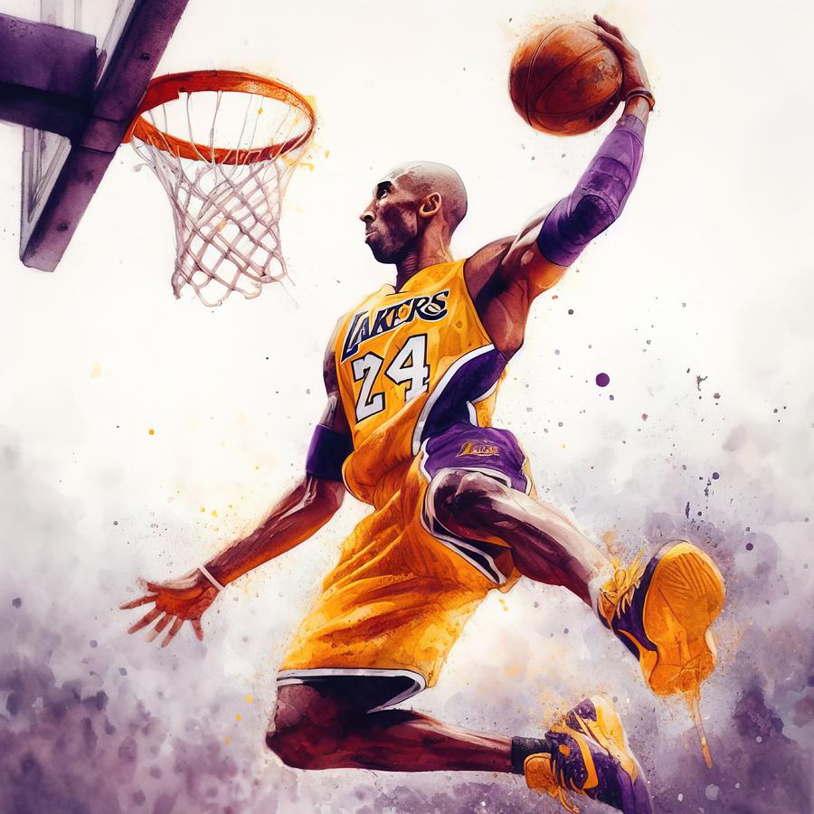 Tribute to Kobe Bryant  #1 Digital Art by Paulo Goncalves