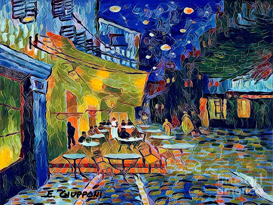 Van Mixed Media - Tribute to Van Gogh by Elizabeth Giupponi Van Mixed Media - Tribute to Van Gogh by Elizabeth Giupponi