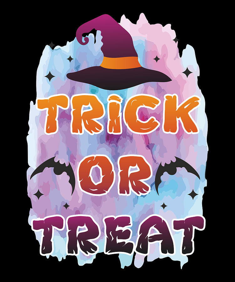 Trick or treat with witch hat design Digital Art by Licensed art - Pixels