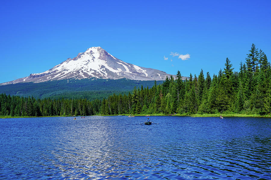 Trillium Lake at the base of Mount Hood Photograph by Ric Schafer ...