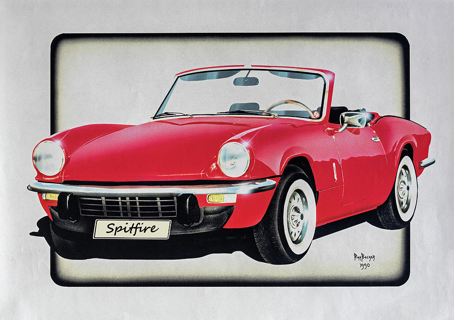 Vintage Painting - Triumph Spitfire 1500 #1 by Dirk F Becker