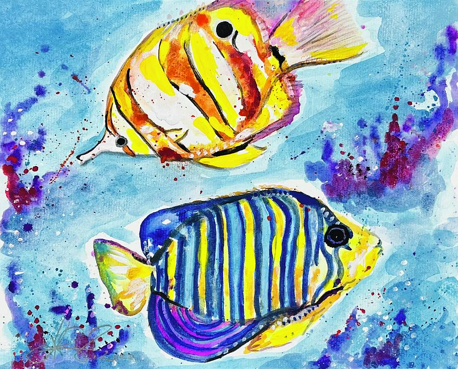 Tropical fish Painting by Jessica Lenz - Fine Art America