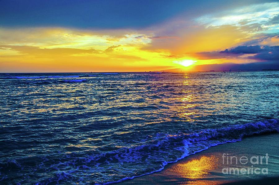 Sunset Photograph - Tropical Hawaii Sunset by D Davila