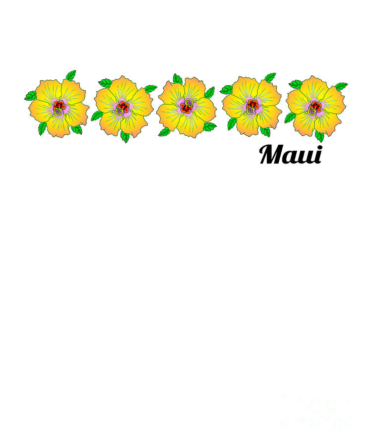 Flower Digital Art - Tropical Hibiscus Flowers Maui Hawaii #1 by MacDonald Creative Studios
