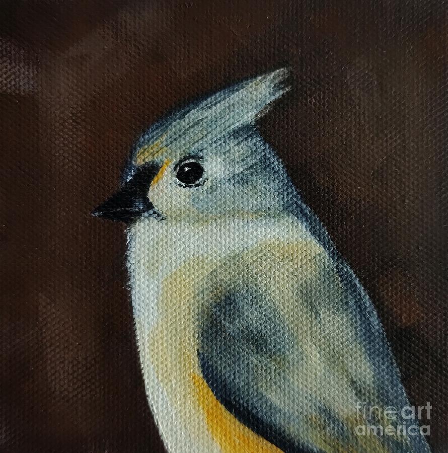 Tufted Titmouse #2 Painting by Lisa Dionne