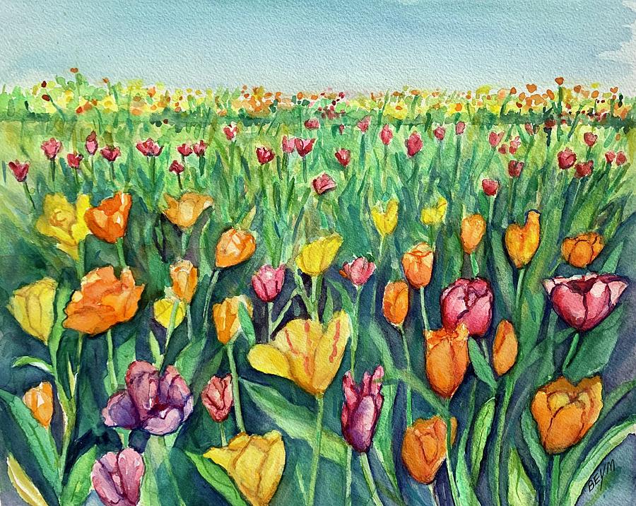 Tulips #1 Painting by Clara Sue Beym