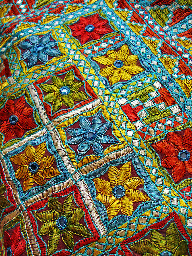 Tunisian Embroidered Fabric #1 Photograph by Wagner Campelo