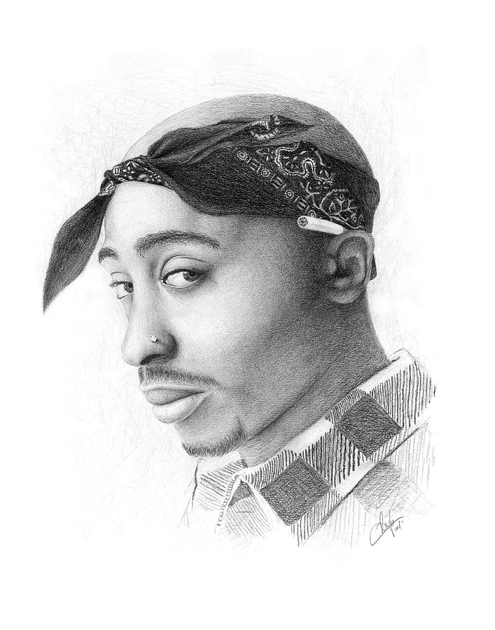 Tupac Shakur Drawing by Matthew Daniel Hill - Fine Art America