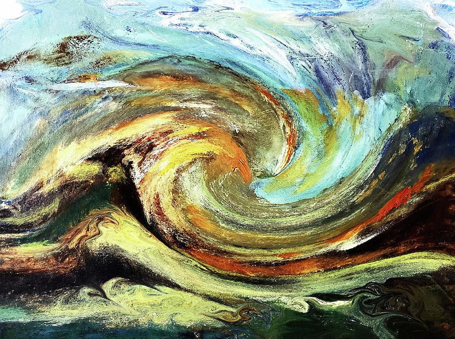 Turbulent Storm at Sea Mixed Media by Sharon Williams Eng - Fine Art ...