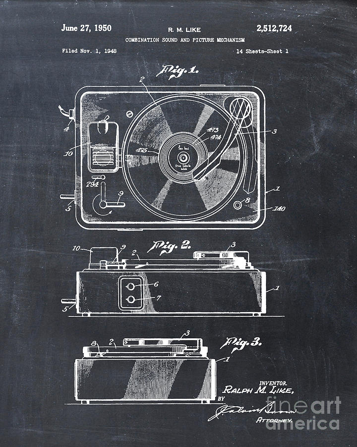 Turntable Patent Print Digital Art by Visual Design - Fine Art America
