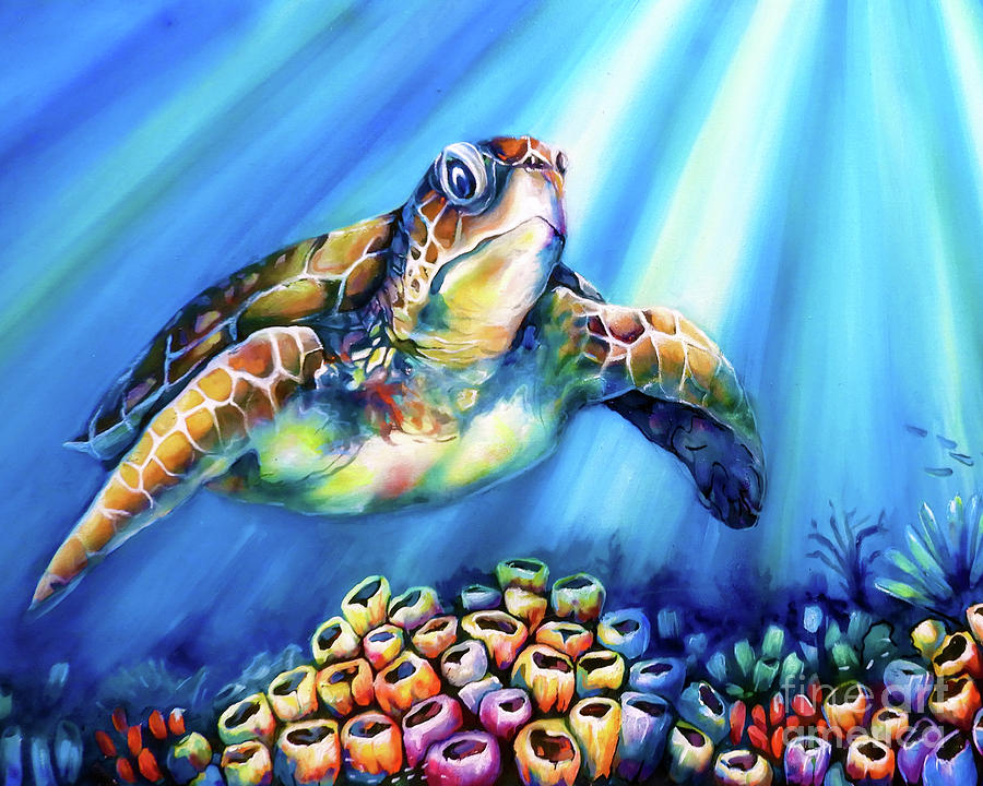 Turtle Reef #1 Painting by Deb Broughton