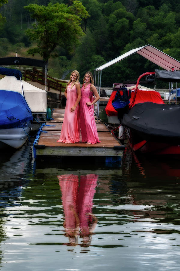 Two beautifu.l women at a marina on the docks #1 Photograph by Dan ...