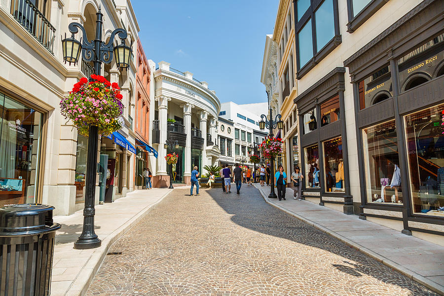 Two rodeo drive alley, Beverly Hills, Los Angeles, California, U #1 Photograph by Mbbirdy