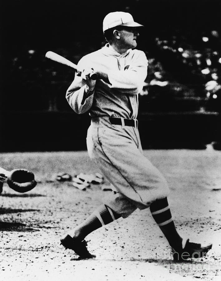 Ty Cobb Batting by Bettmann