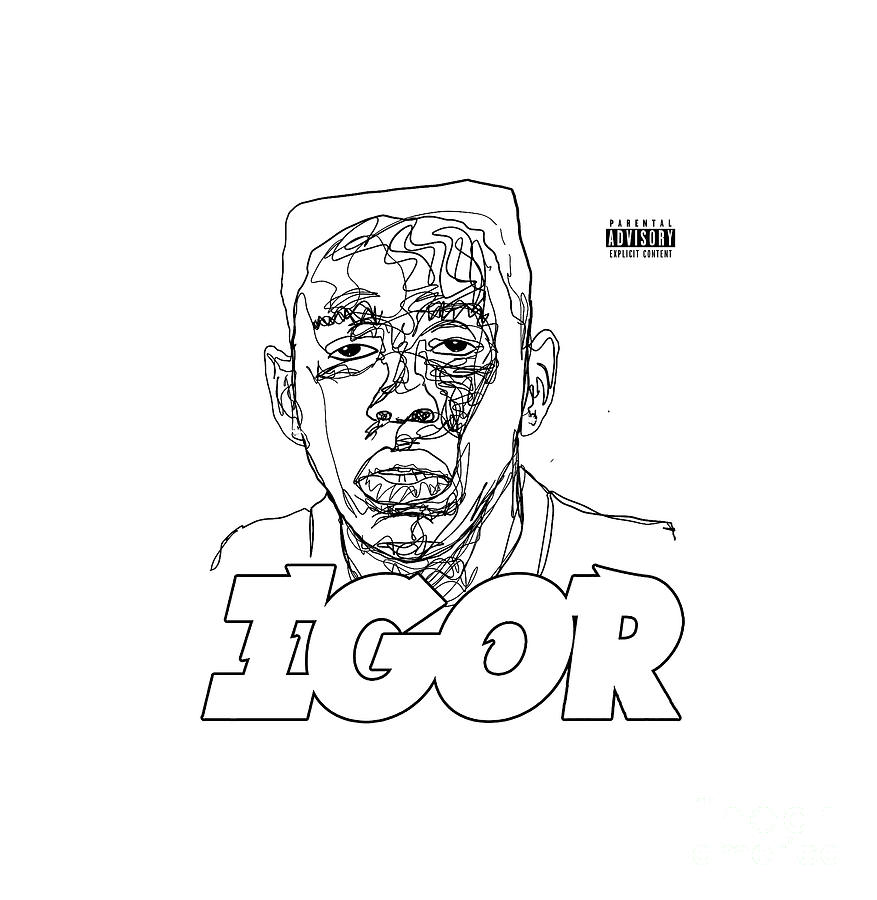 Tyler the Creator-Igor Album Cover-Pencil Drawing on White Paper