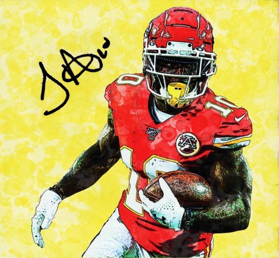 Tyreek Hill Chiefs WR Digital Art by Bob Smerecki - Fine Art America