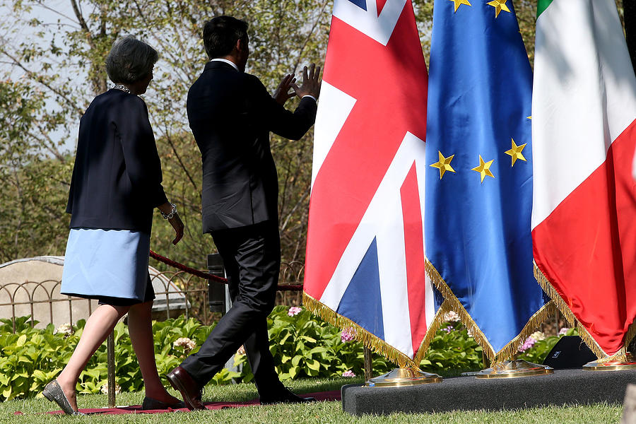 UK PM Teresa May Holds Talks With Italian PM Matteo Renzi Photograph by Franco Origlia UK PM Teresa May Holds Talks With Italian PM Matteo Renzi Photograph by Franco Origlia