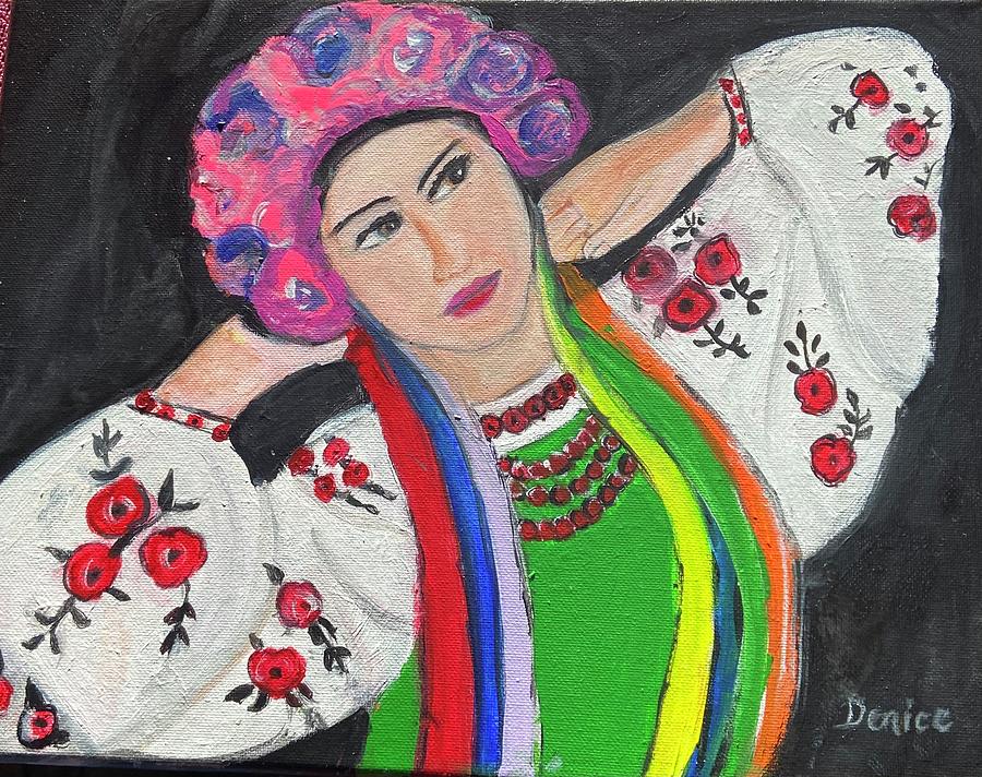 Ukrainian Dancer #2 Painting by Denice Palanuk Wilson