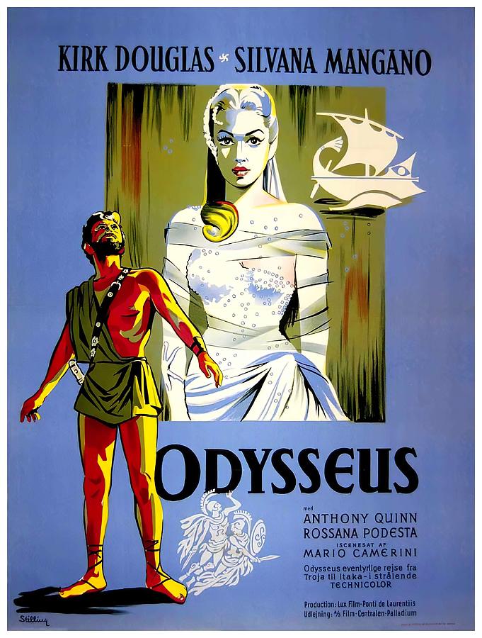 Ulysses, 1954 - art by Benny Stilling Mixed Media by Movie World Posters
