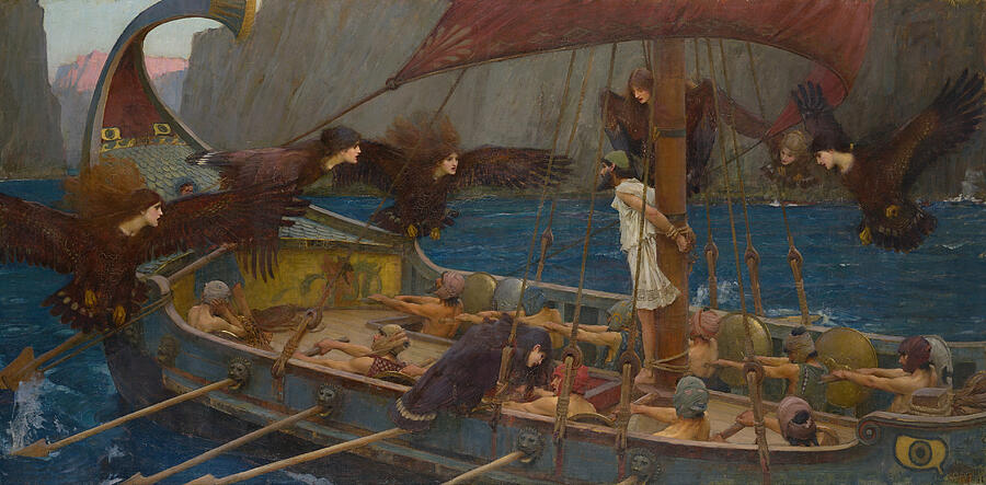 Ulysses and the Sirens, from 1891 Painting by John William Waterhouse