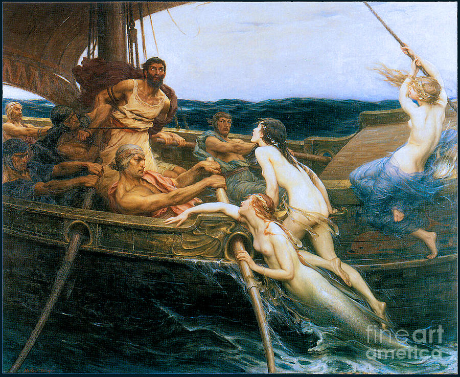 Ulysses and the Sirens 1909 Painting by Herbert James Draper