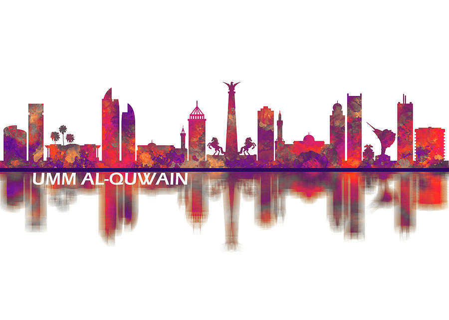 Umm Al-quwain Uae Skyline Mixed Media