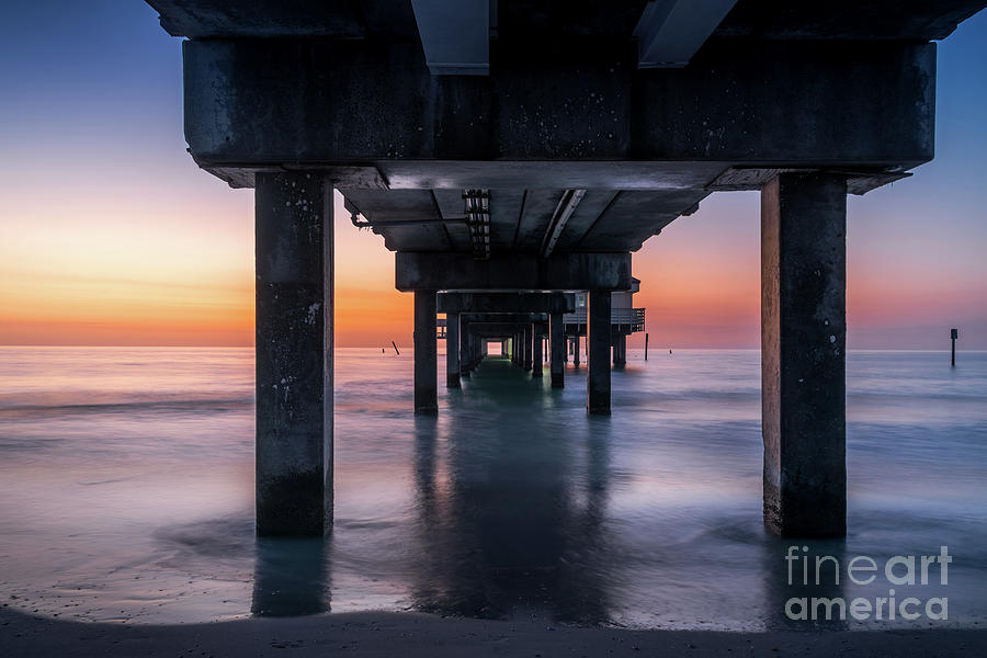 Beach Photograph - Under Pier 60, Clearwater Beach, Florida by Liesl Walsh