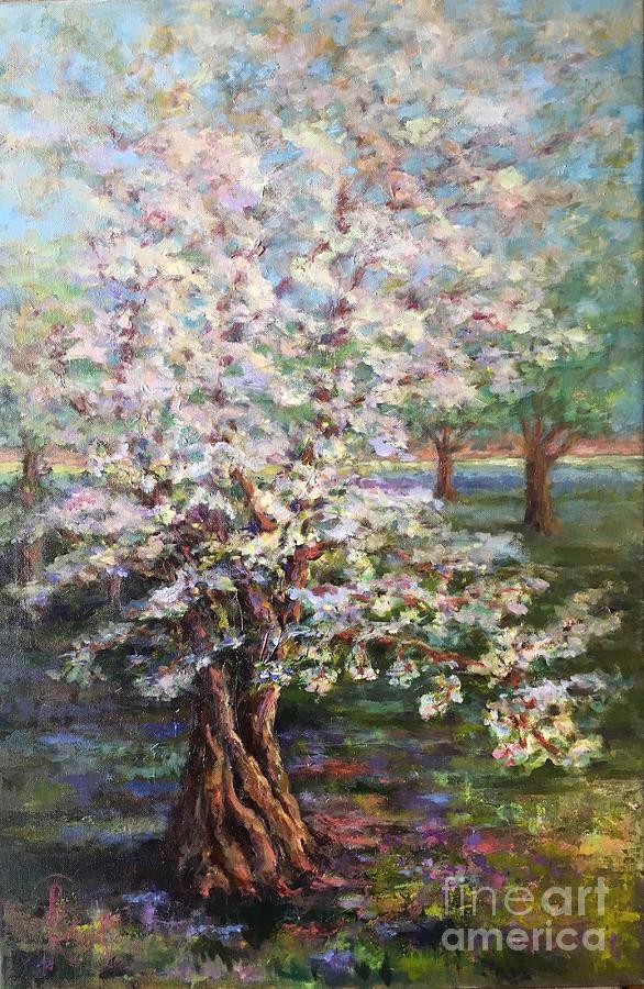 Spring Painting - Under The Apple Tree #1 by B Rossitto