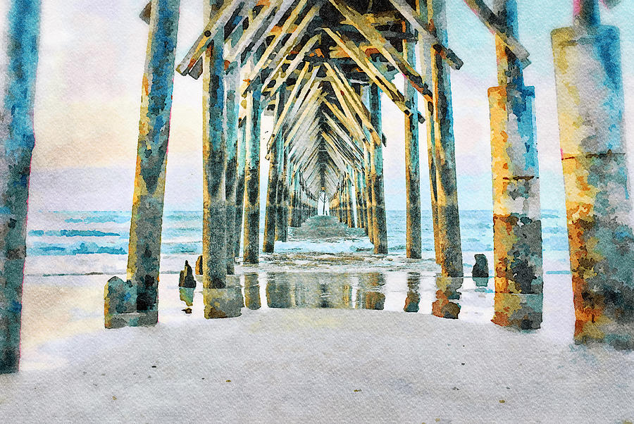 Under The Pier Digital Art by Doug Ash - Fine Art America