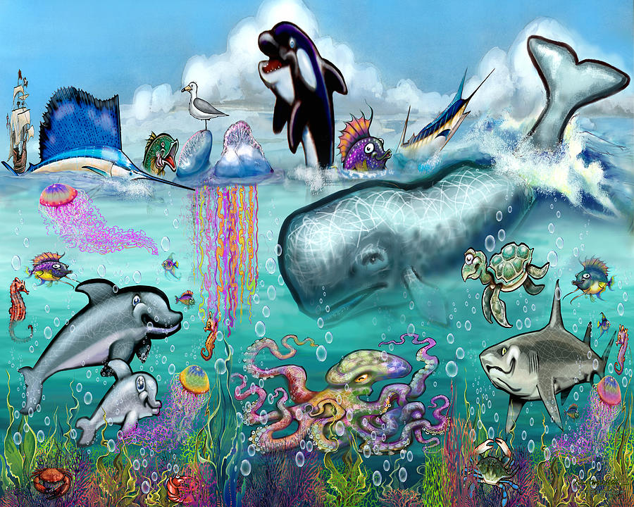 Under the Sea  Digital Art by Kevin Middleton