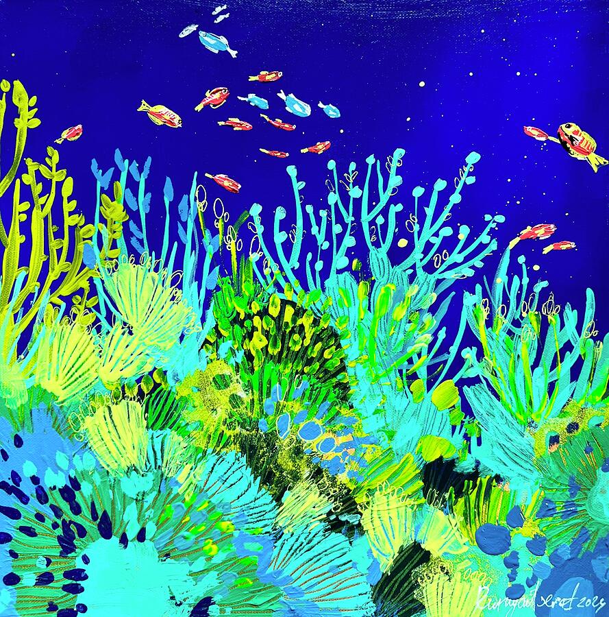 Marine Painting - Underwater Life 9 by Irina Rumyantseva