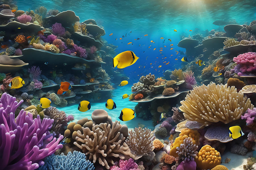 Nature Digital Art - Underwater Life #1 by Manjik Pictures