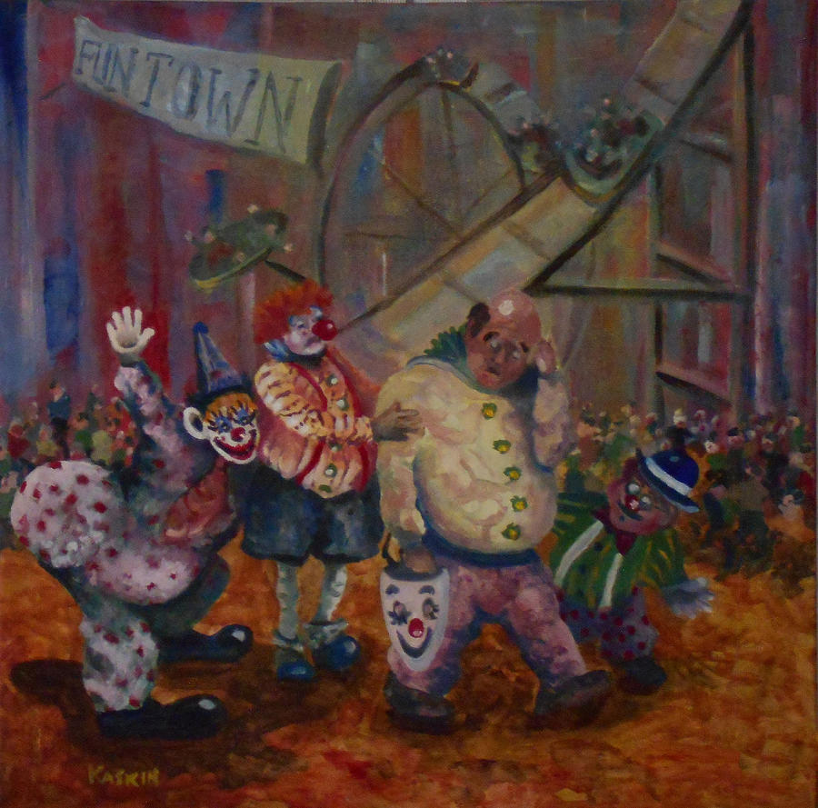 Unhappy the Clown Painting by Bradley Kaskin - Fine Art America