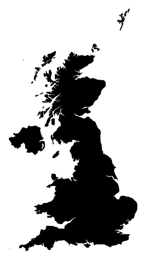 United Kingdom Map Drawing by Bamlou