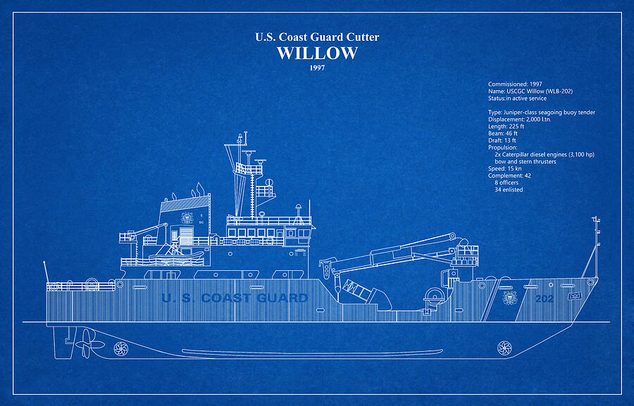 b01 - United States Coast Guard Cutter Willow wlb-202 by JESP Art and Decor b01 - United States Coast Guard Cutter Willow wlb-202 by JESP Art and Decor