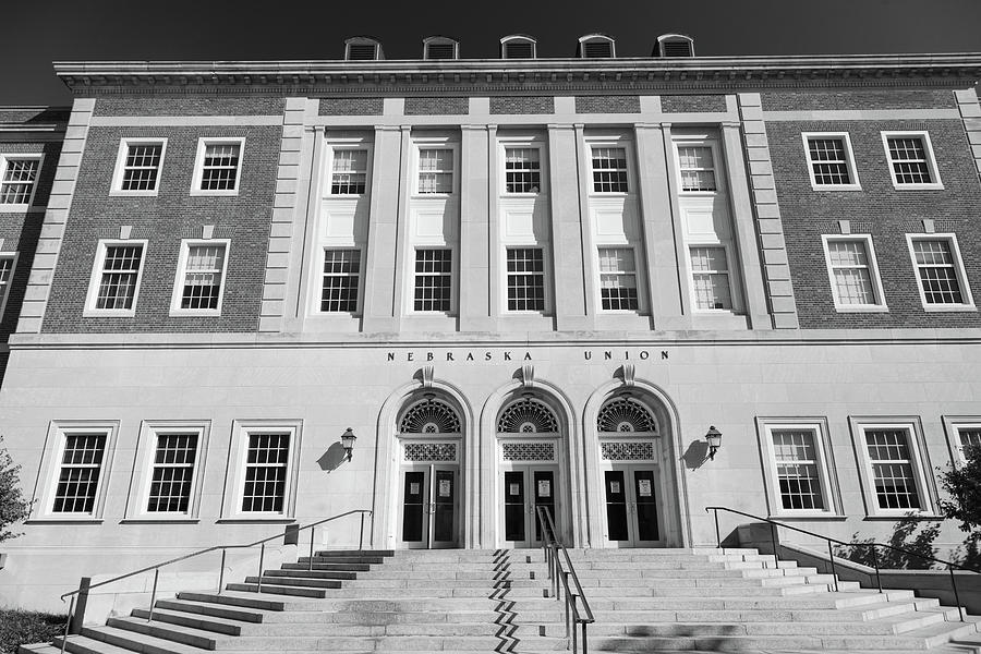 University of Nebraska Union in black and white #1 Photograph by Eldon McGraw